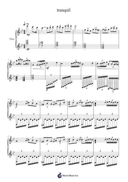 Tranquil Sheet Music by torstensjahba-Arr.Leostone Swinclaude