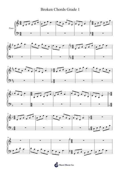 Broken Chords Grade 1 Sheet Music by undefined-Arr.Gaelroy