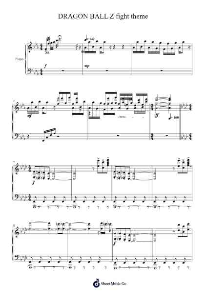 DRAGON BALL Z fight theme Sheet Music by Shunsuke Kikuchi-Arr.Motbrow