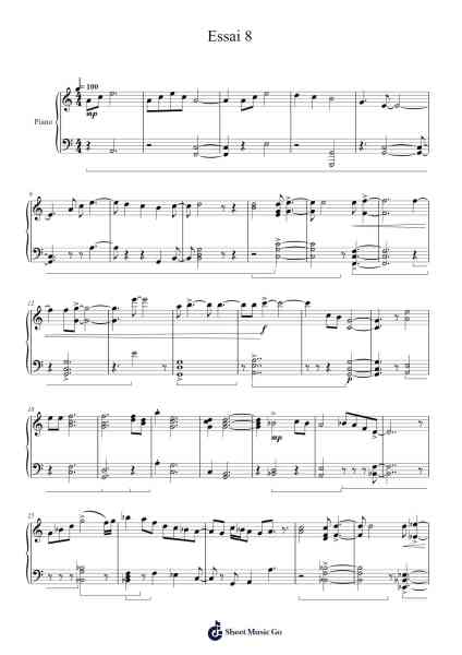 Essai 8 Sheet Music by Olivier Dutil-Arr.Ution Foxwer