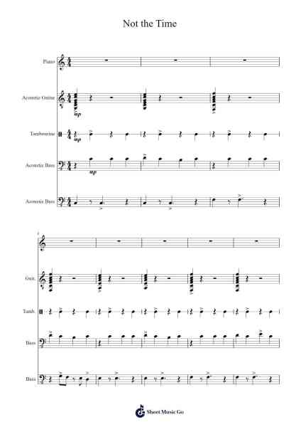 Not the Time Sheet Music by Natlie Moth-Arr.Hugill