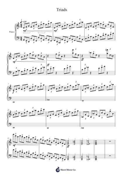 Triads Sheet Music by twilitecande-Arr.Websjean Hodgdre