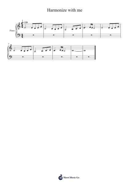 Harmonize with me Sheet Music by Mic De Villa-Arr.Payrusk