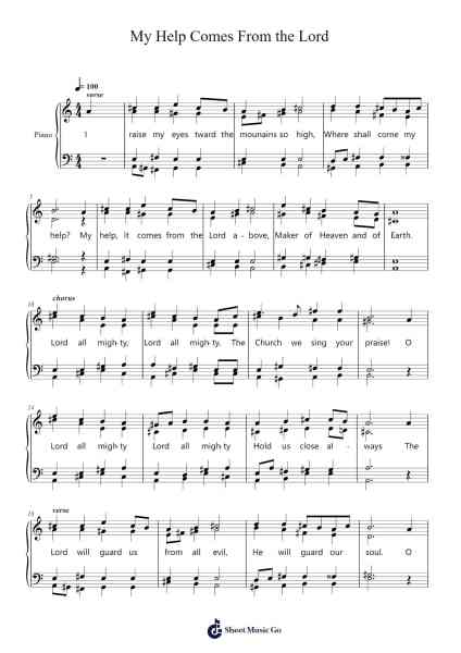 My Help Comes From the Lord Sheet Music by Kaleb Dunlap-Arr.Faithevice