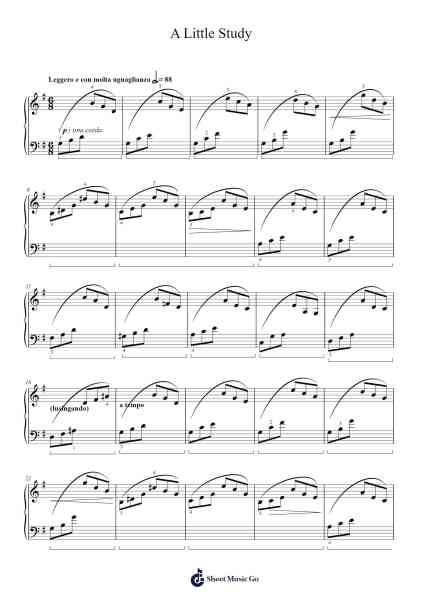 Album for the Young, Op. 68: No. 14, Kleine Studie (A Little Study) Sheet Music by Robert Schumann-Arr.Caewald Tabpritt