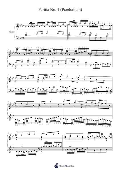 Partita No. 1 in B-Flat Major, BWV 825: I. Praeludium Sheet Music by Johann Sebastian Bach-Arr.Sajoy