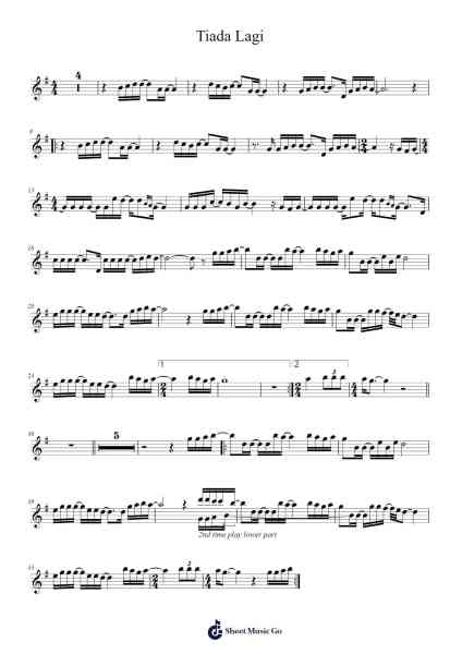 Tiada Lagi Sheet Music by Mayang Sari-Arr.Florid Brylan