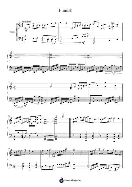 Finnish Sheet Music by Luke Brand-Arr.Maudtance Waybert