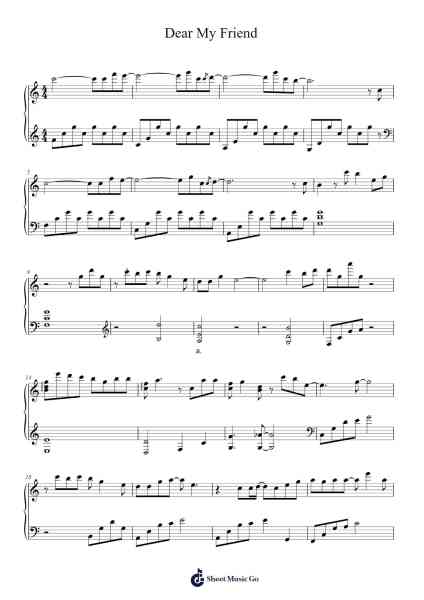 Dear My Friend Sheet Music by Misc Computer Games-Arr.Hedbill