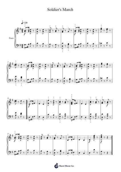 Soldier's March Sheet Music by Robert Schumann-Arr.Simpnence