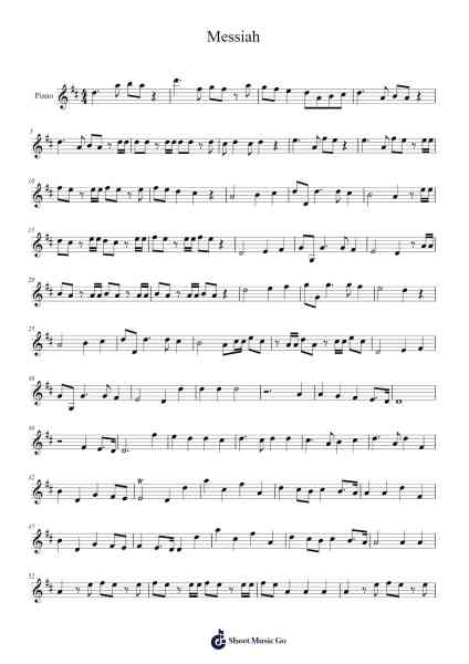 Messiah Sheet Music by Johann Sebastian Bach-Arr.O'Cady Bobde