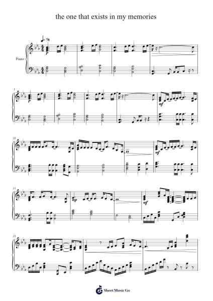 the one that exists in my memories Sheet Music by dosii-Arr.Yulejah
