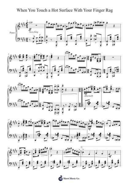 When You Touch a Hot Surface With Your Finger Rag Sheet Music by maxamusTSG-Arr.Thornle