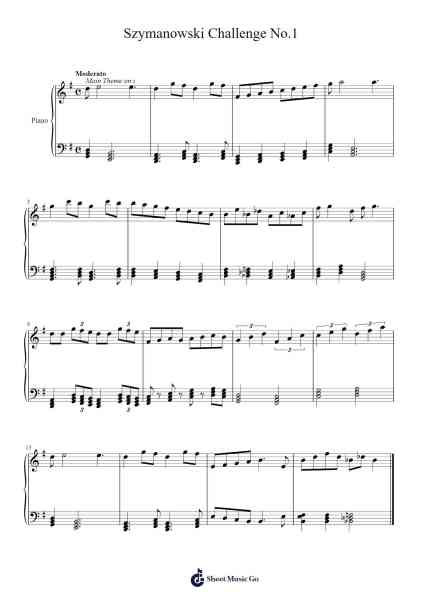 Szymanowski Challenge No.1 Sheet Music by Toynworth Housstal-Arr.Pocent
