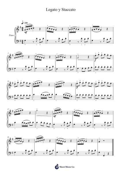 Legato y Staccato Sheet Music by Zedi-Arr.Chrisriah Sheicia