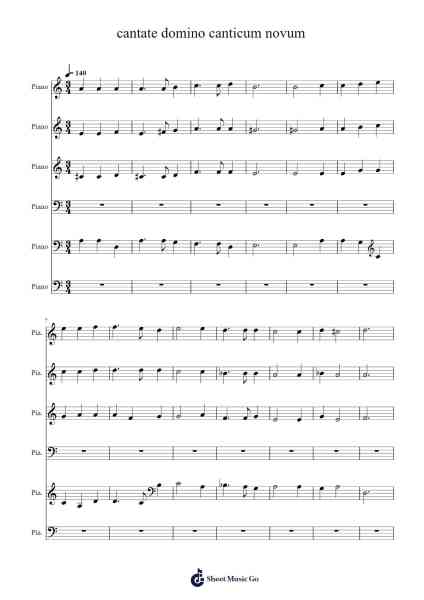 cantate domino canticum novum Sheet Music by -Arr.Quingar