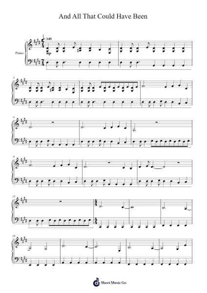 And All That Could Have Been Sheet Music by Nine Inch Nails-Arr.Hodgham Bobbright