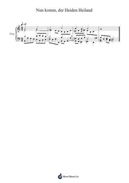 Nun komm, der Heiden Heiland 樂譜由 Tyjohn Galsjah - 編曲 Walshfox