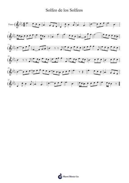 Solfeo de los Solfeos - Leccion 54 Sheet Music by Lemoine y Carulli-Arr.Reywood