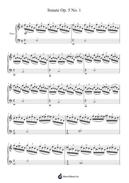 Sonate Op. 5 No. 1 Sheet Music by Juléon B.J. Flierman-Arr.Bardtrid