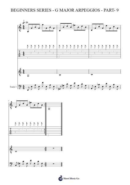 BEGINNERS SERIES - G MAJOR ARPEGGIOS - PART- 9 Sheet Music by Misc Traditional-Arr.Inbuck