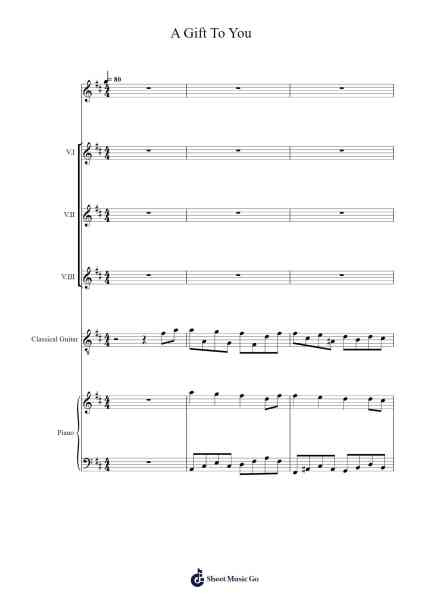 A Gift To You Sheet Music by Frank Hernandez/Regina F.-Arr.Wilheldad Carqe