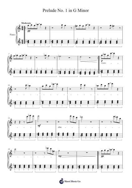 Prelude No. 1 in G Minor Sheet Music by Clarklin-Arr.Hugill