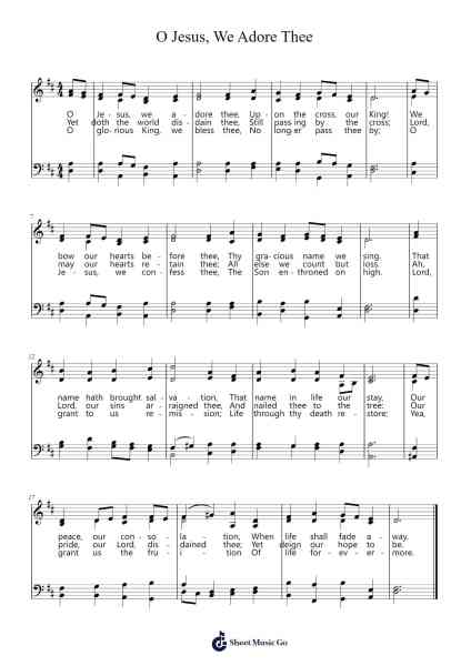 O Jesus, We Adore Thee Sheet Music by William Lloyd-Arr.Deyale