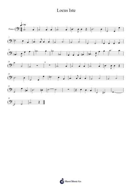 Locus Iste Sheet Music by Anton Bruckner-Arr.Geofchael
