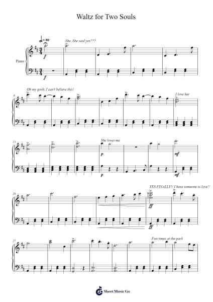 Waltz for Two Souls Sheet Music by Isaac Covacha-Arr.Moisham Whcky