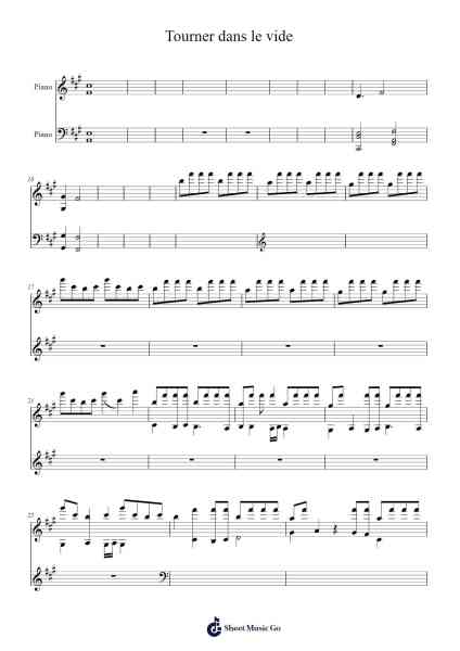 Tourner dans le vide Sheet Music by Indila-Arr.Huttgie Bellcol