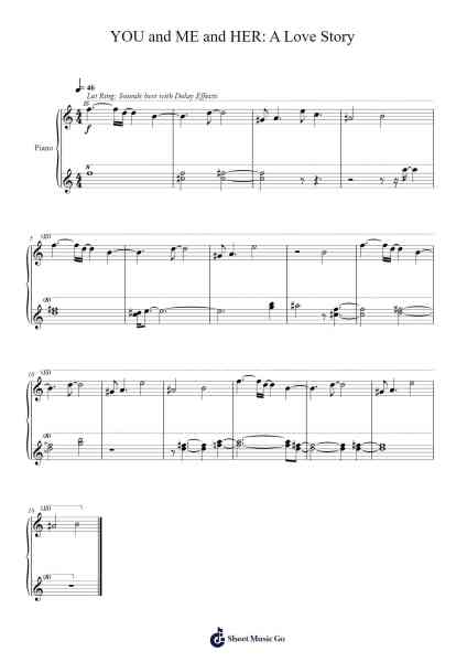 YOU and ME and HER: A Love Story Sheet Music by Hirata Hironobu-Arr.Jillmo Grantbott