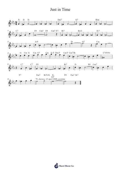 Just in Time Sheet Music by undefined-Arr.Bairdbian Lystan