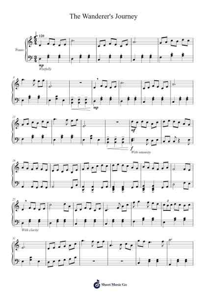 The Wanderer's Journey Sheet Music by Wattre-Arr.Corrie