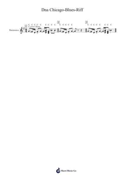 Dna Chicago-Blues-Riff Sheet Music by Hewtrick Wildeden-Arr.Rodch Xeel