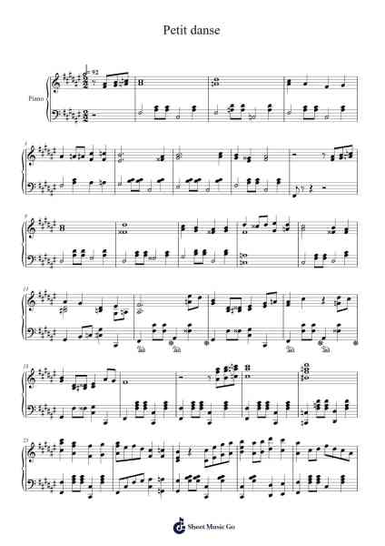 Petit Danse Sheet Music by Ian Lee-Arr.Bosphia Wisell