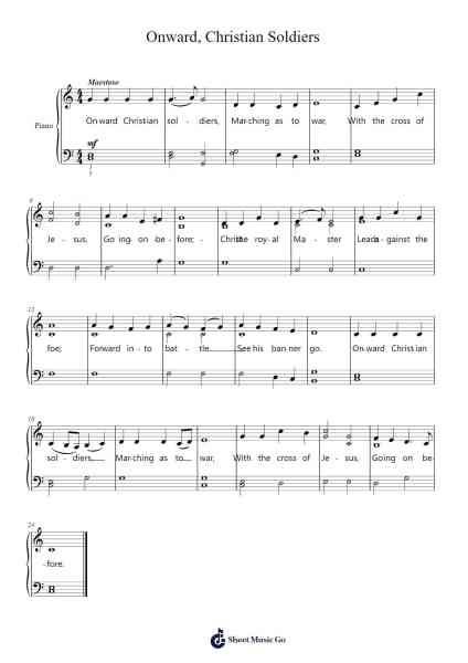 Onward, Christian Soldiers 樂譜由 Arthur Sullivan - 編曲 Krispert