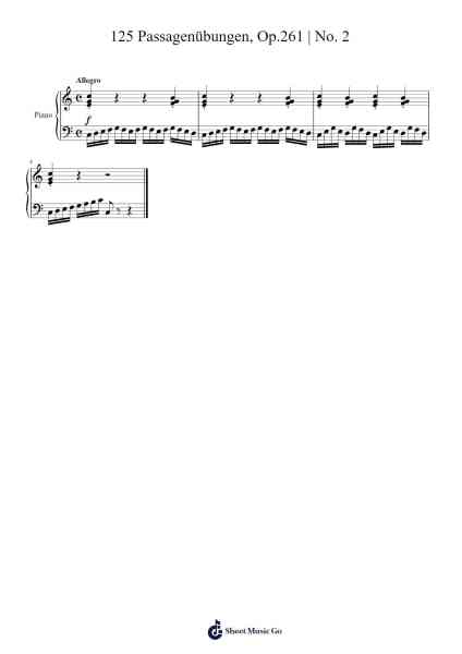 125 Passagenübungen, Op. 261: No. 2 Sheet Music by Carl Czerny-Arr.Yerleen Virdean