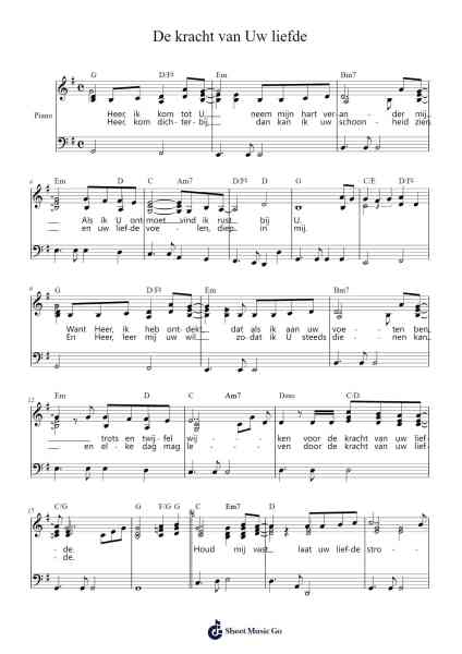 De kracht van Uw liefde Sheet Music by -Arr.Spenchi Gushall