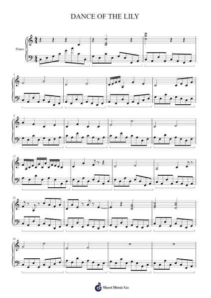 DANCE OF THE LILY Sheet Music by Anna Nayah-Arr.Marhum