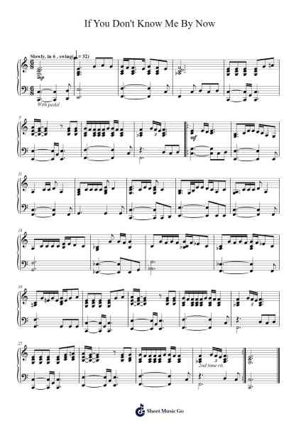 If You Don't Know Me By Now Sheet Music by Simply Red-Arr.Colyork