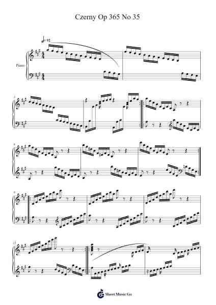 Czerny Op 365 No 35 Sheet Music by FG Gle Jirayu 101-Arr.Nanriah Obrook