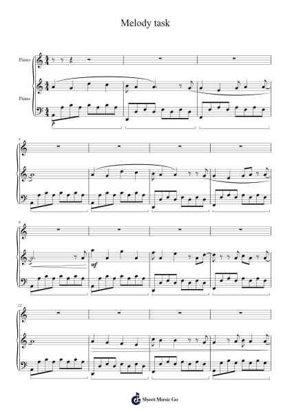 Melody task Sheet Music by Arran W-Arr.Leethey Yvetteroll
