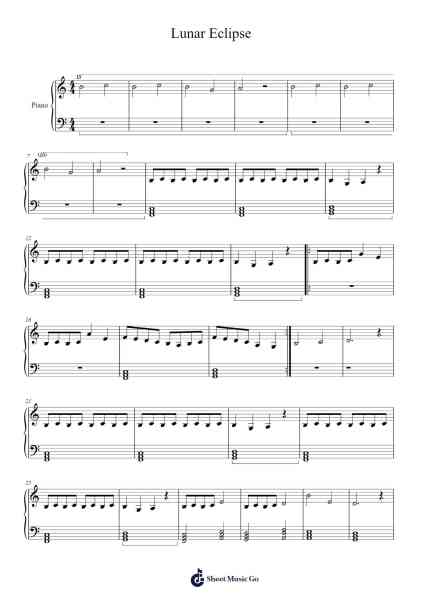 Lunar Eclipse Sheet Music by Hannah Enciso-Arr.Hebart Timron