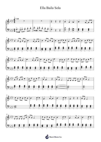Ella Baila Sola Sheet Music by Eslabon Armado/Peso Pluma-Arr.Lambken Bespag