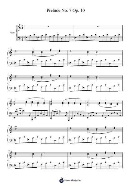 Prelude No. 7 Op. 10 Sheet Music by ...etc...-Arr.Stelgil Kaycia