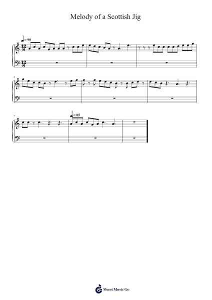 Melody of a Scottish Jig Sheet Music by Unknown author-Arr.Croftsgreg