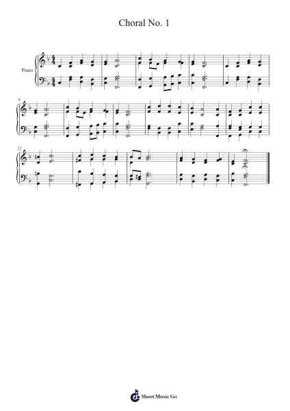 Choral No. 1 Sheet Music oleh Seth Hobi-Arr.Gusstuart Lethea