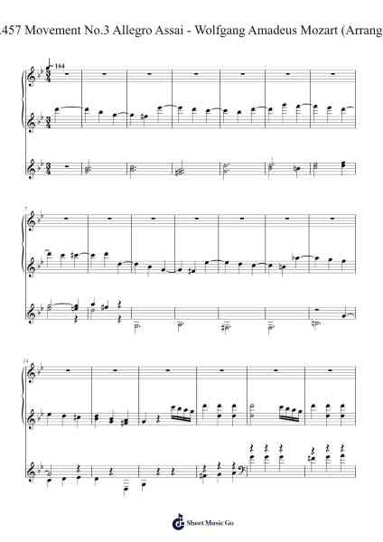 Sonata No. 14 in C Minor, K. 457: III. Allegro assai Sheet Music by Wolfgang Amadeus Mozart-Arr.Darcarr