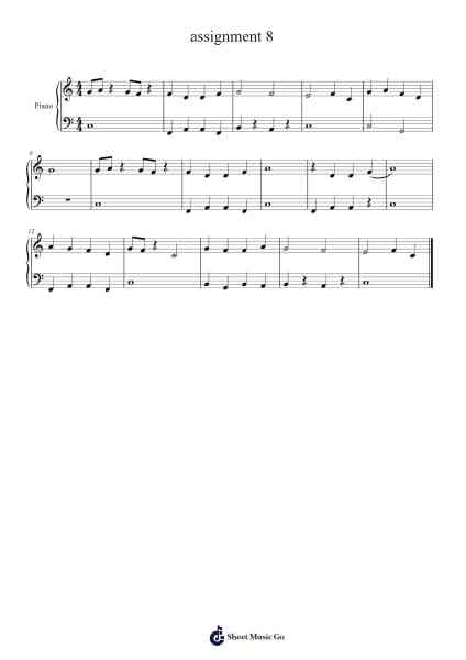 assignment 8 Sheet Music by undefined-Arr.Leethey Yvetteroll